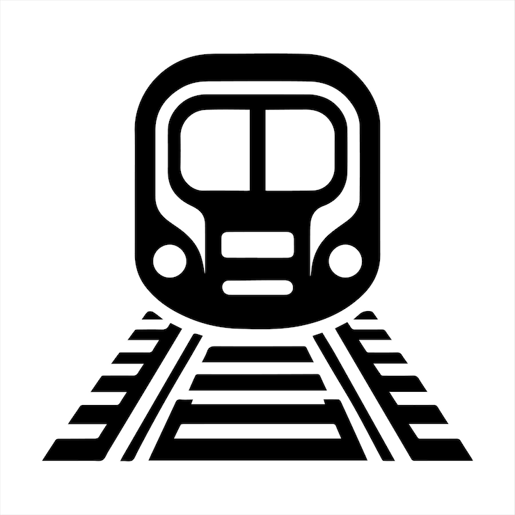 una imagen en blanco y negro de un tren en las vías