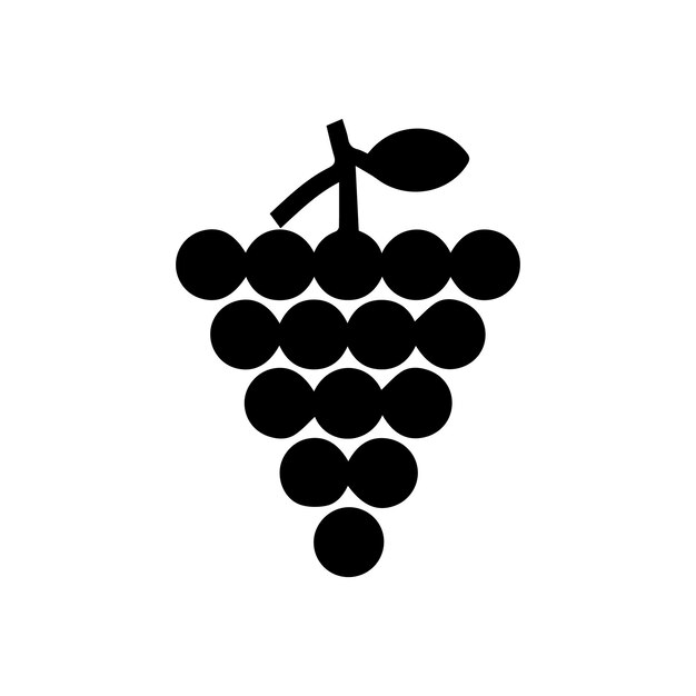 una imagen en blanco y negro de uvas con un cuchillo en el medio