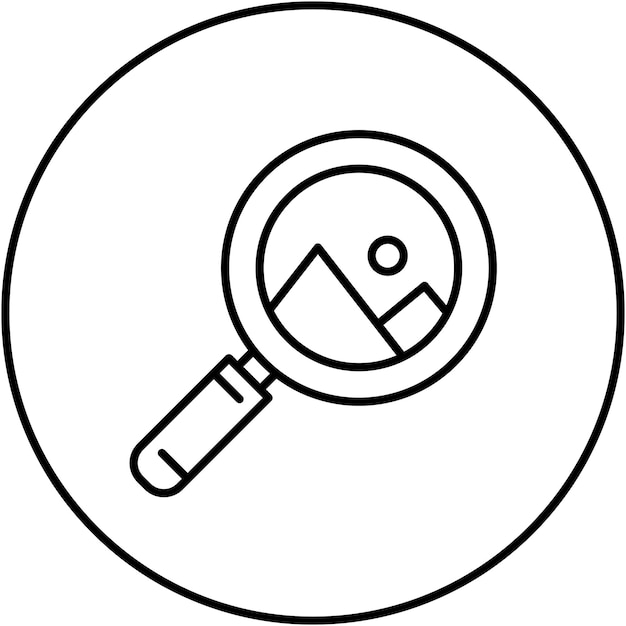 Imagen de búsqueda de icono imagen vectorial Se puede usar para fotografía
