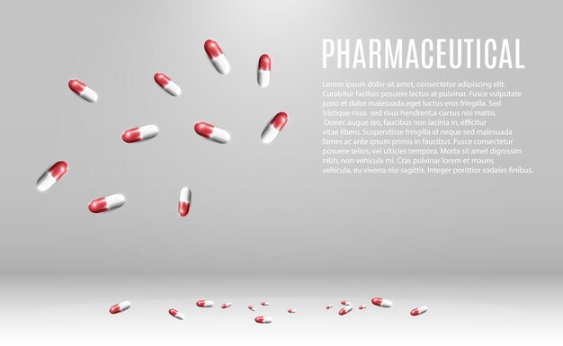 Imagen con cápsulas. Productos farmacéuticos, pastillas.