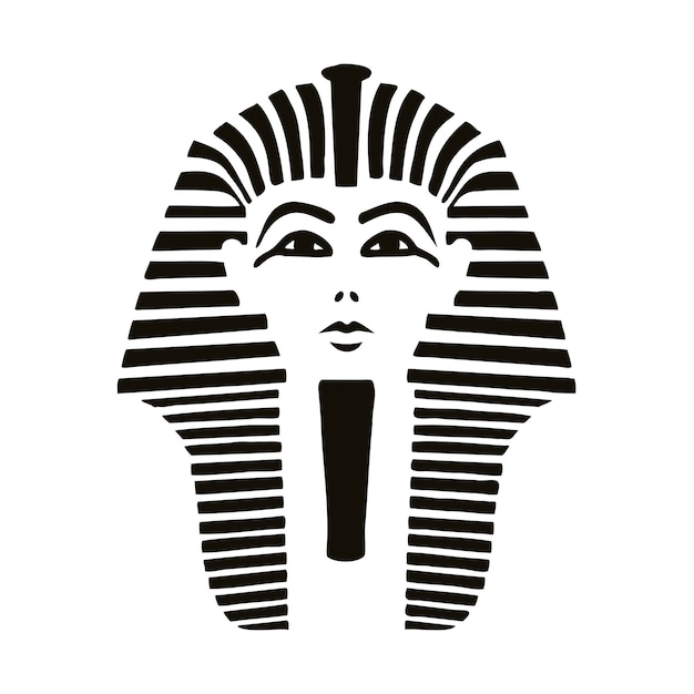 Vector la imagen de la cara del faraón del antiguo egipto