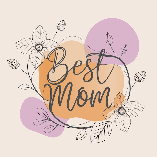 una imagen de un cartel del día de las madres con flores y una imagen de una madre