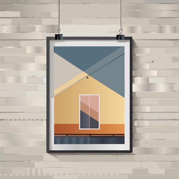 una imagen de una casa con una ventana en la pared