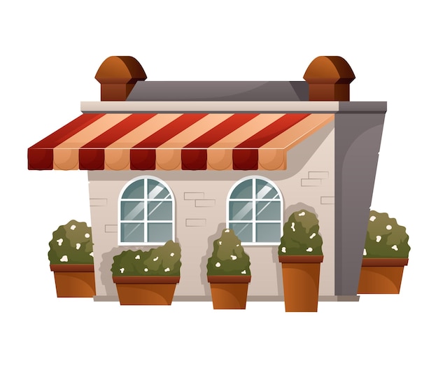 Imagen de casas y patios italianos Esta ilustración captura la esencia del italiano