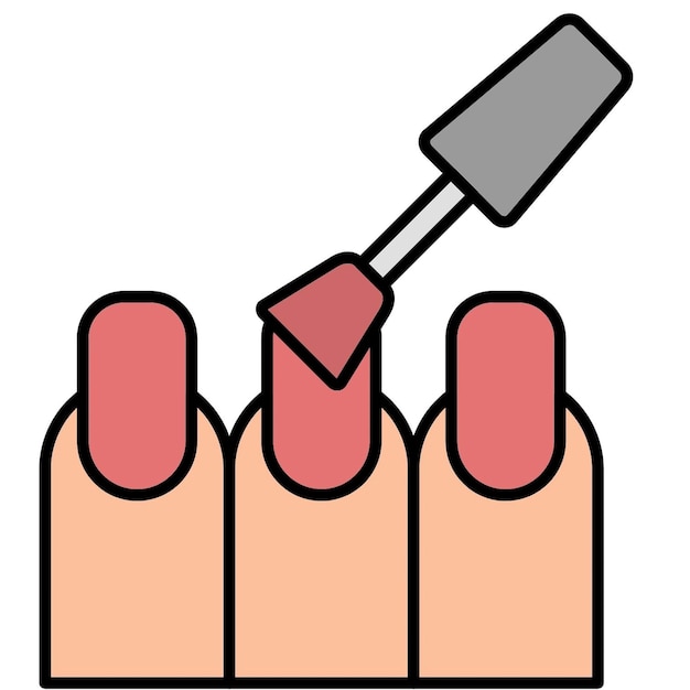 una imagen de un cepillo de uñas se está usando para aplicar un clavo