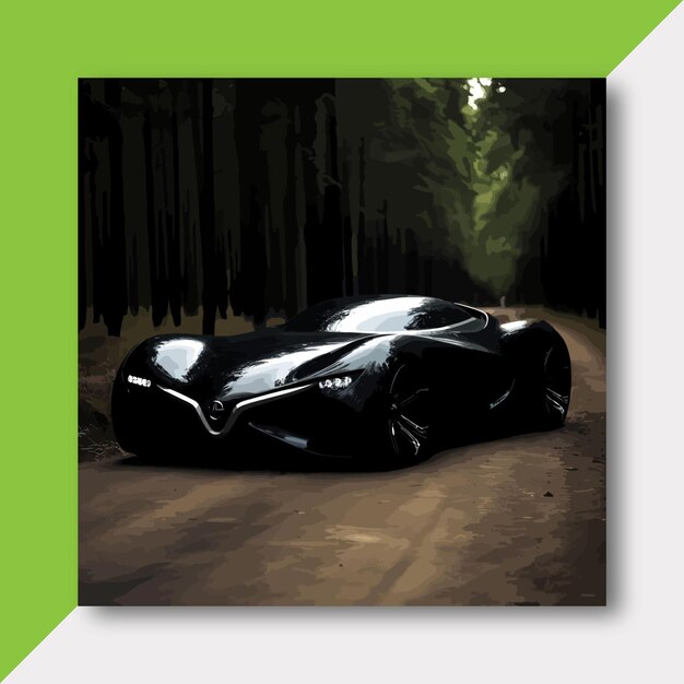 Vector una imagen de un coche con un fondo verde con un fondo green