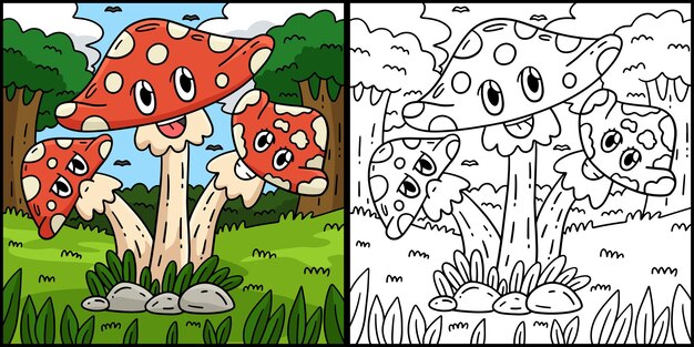 Imagen para colorear de los hermanos setas