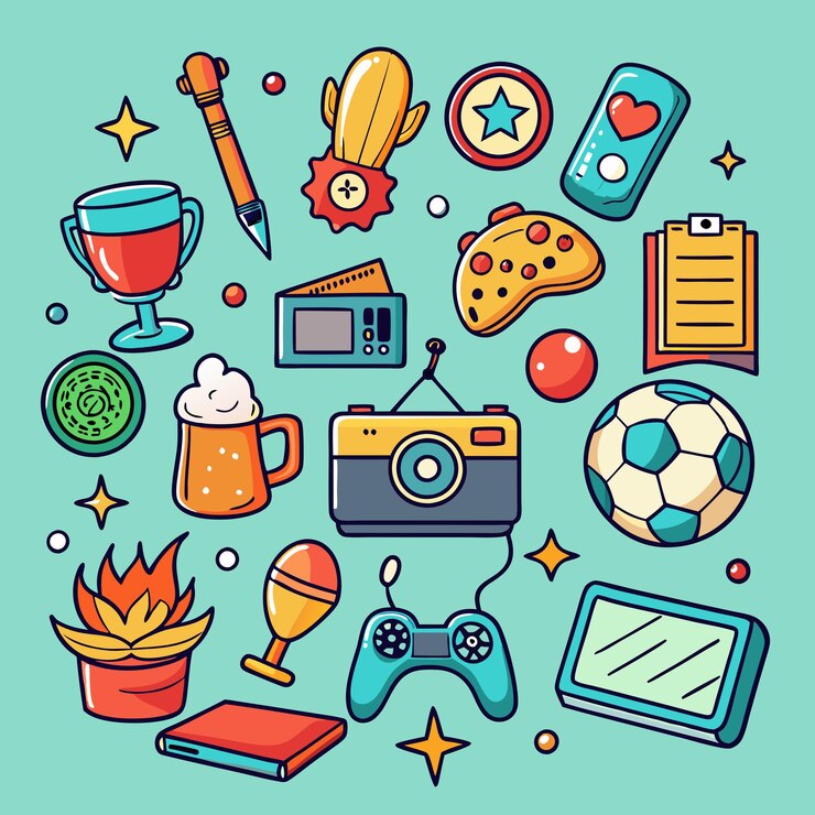 Vector una imagen colorida de una cámara y una imagen de un juego