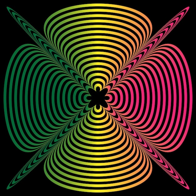 Una imagen colorida de una flor con un fondo negro
