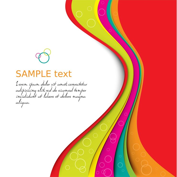 una imagen colorida de un fondo de color arco iris con un mensaje de texto de lugar para la invitación