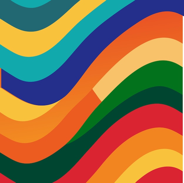 una imagen colorida de una ola con muchos colores