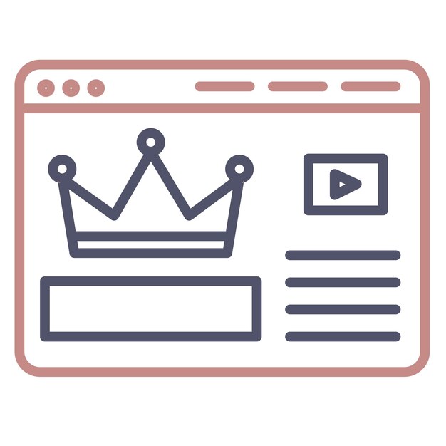 una imagen de una corona en una pantalla de computadora