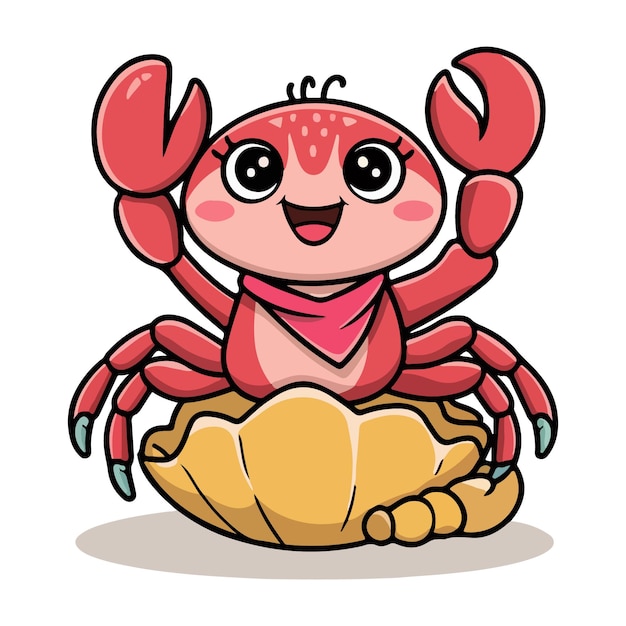 una imagen de dibujos animados de un cangrejo con una camisa rosa que dice cangrejos