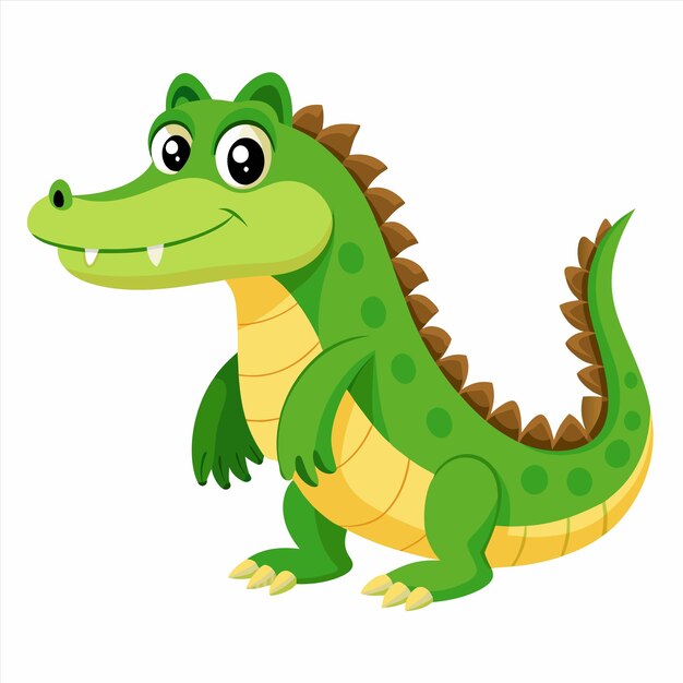 una imagen de dibujos animados de un cocodrilo verde con la boca abierta
