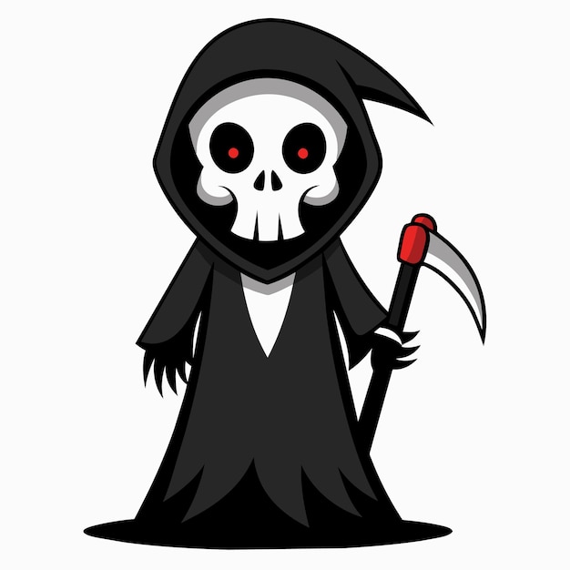 una imagen de dibujos animados de un cráneo con un cuchillo y un puñal