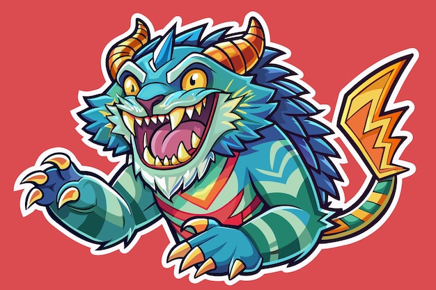 una imagen de dibujos animados de un dragón con una espada y la palabra dragón en él