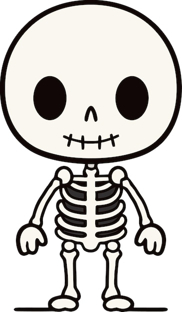 una imagen de dibujos animados de un esqueleto con una gran mandíbula inferior