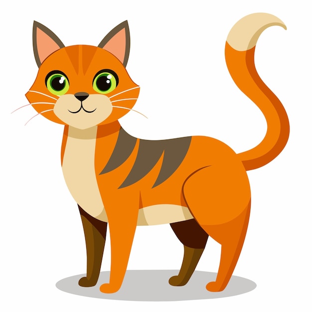 una imagen de dibujos animados de un gato con ojos verdes y un collar