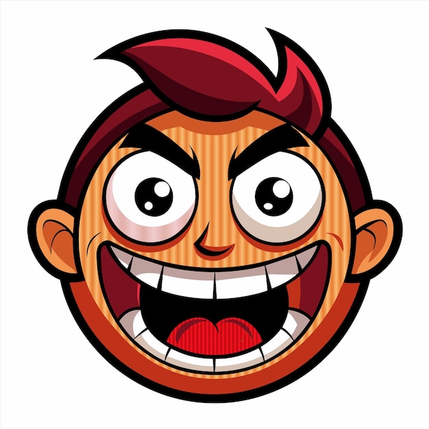 una imagen de dibujos animados de un hombre con una cara de monstruo y una gran sonrisa
