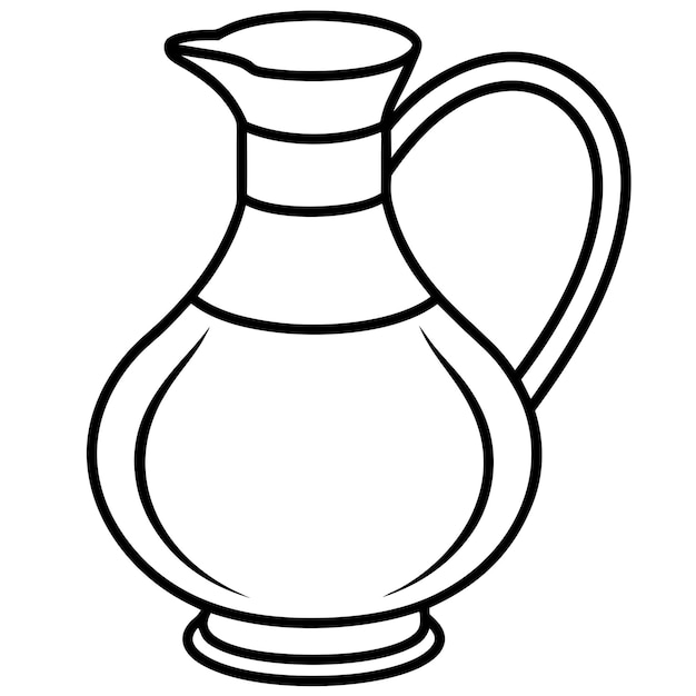 Imagen de dibujos animados de una jarra Diseño de cántaro lúdico con un lindo dibujo de dibujus animados de un cántaro