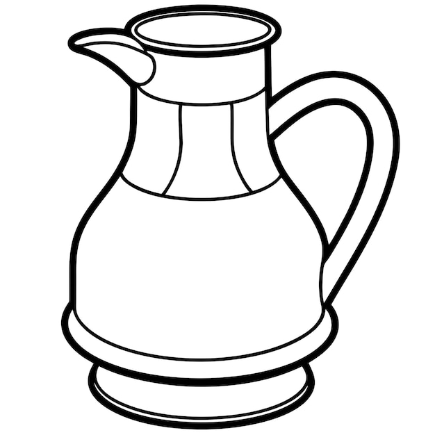 Imagen de dibujos animados de una jarra Diseño de cántaro lúdico con un lindo dibujo de dibujus animados de un cántaro