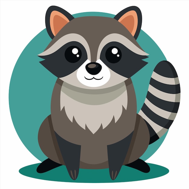 una imagen de dibujos animados de un mapaches con una cola a rayas