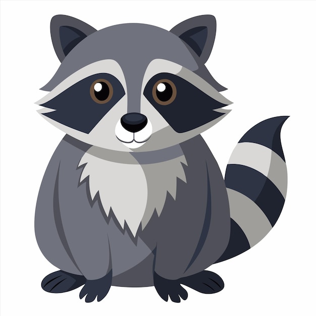 una imagen de dibujos animados de un mapaches con un fondo blanco