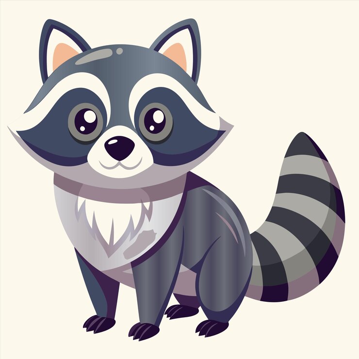 Vector una imagen de dibujos animados de un mapachu con una boca que dice mapachu