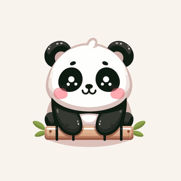 Vector una imagen de dibujos animados de un panda con cuernos y un suéter en él