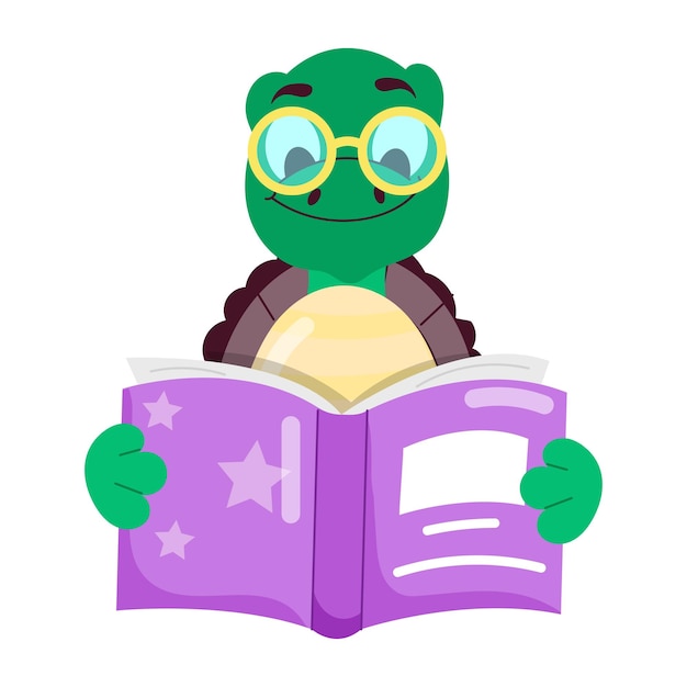 una imagen de dibujos animados de una rana leyendo un libro con una rana en la portada