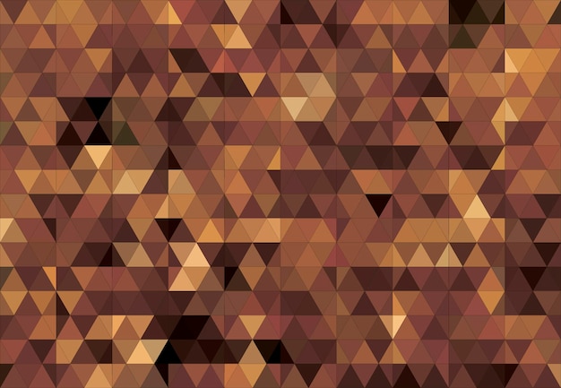 Imagen digital abstracta dorada de fondo vectorial de triángulos