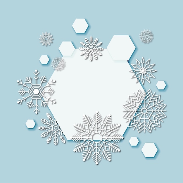 Vector imagen de diseño de copos de nieve de decoración