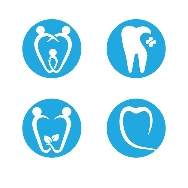 Imagen de diseño de icono de vector de logotipo de cuidado dental