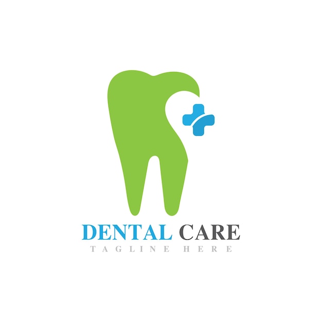 Imagen de diseño de icono de vector de logotipo de cuidado dental