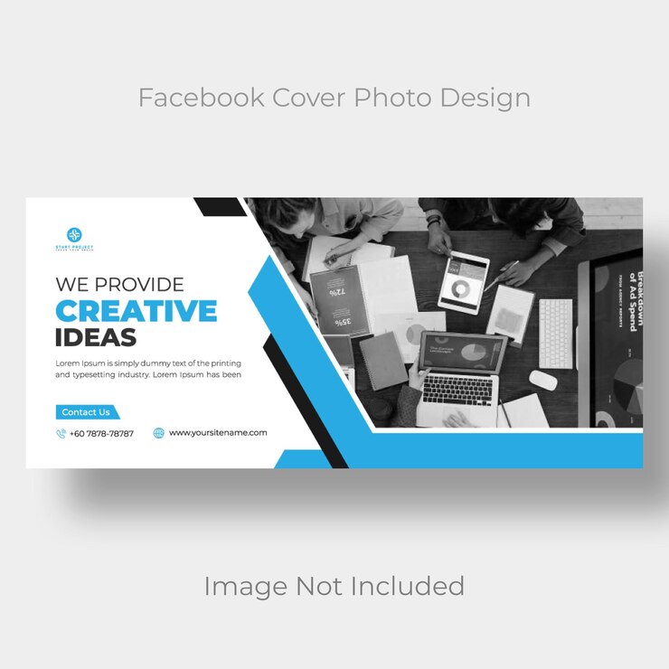 Imagen de diseño de portada colorida de Facebook y archivo eps