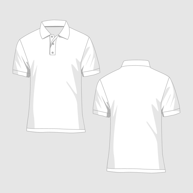 Imagen e ilustración del vector de la maqueta de la camiseta del polo