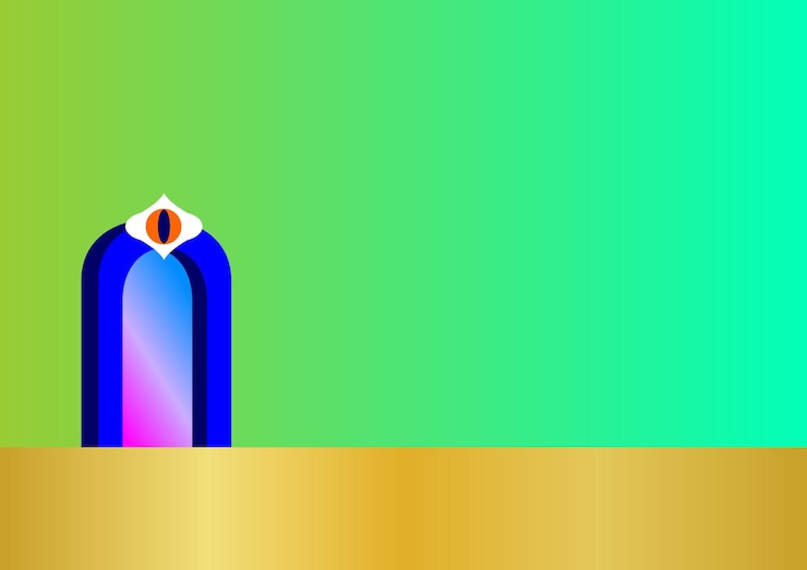 Vector una imagen de un edificio con un punto en la parte superior
