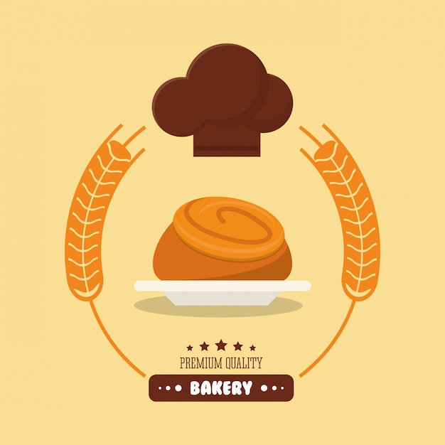 imagen de emblema relacionado con la panadería