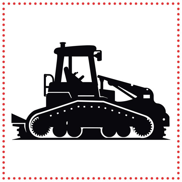 Imagen de excavadora robusta para proyectos de ingeniería Diseño de silueta Ideal para la industria de la construcción
