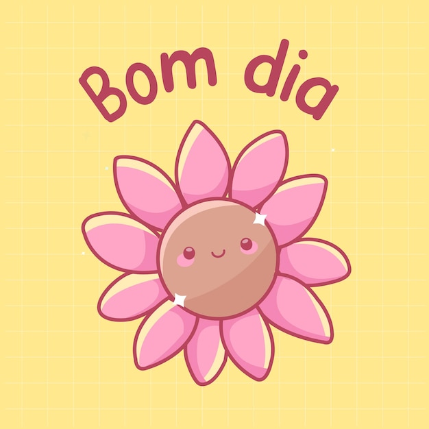 una imagen de una flor con letras Brasil Buenos días
