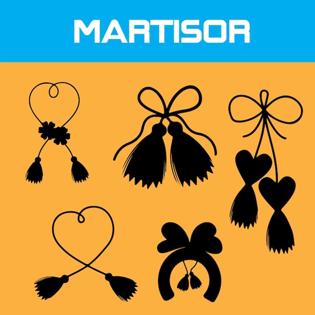 Vector una imagen del fondo vectorial de la colección de conjuntos de martisor