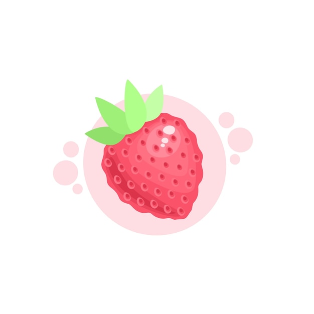 Vector imagen de fresas dibujadas a mano