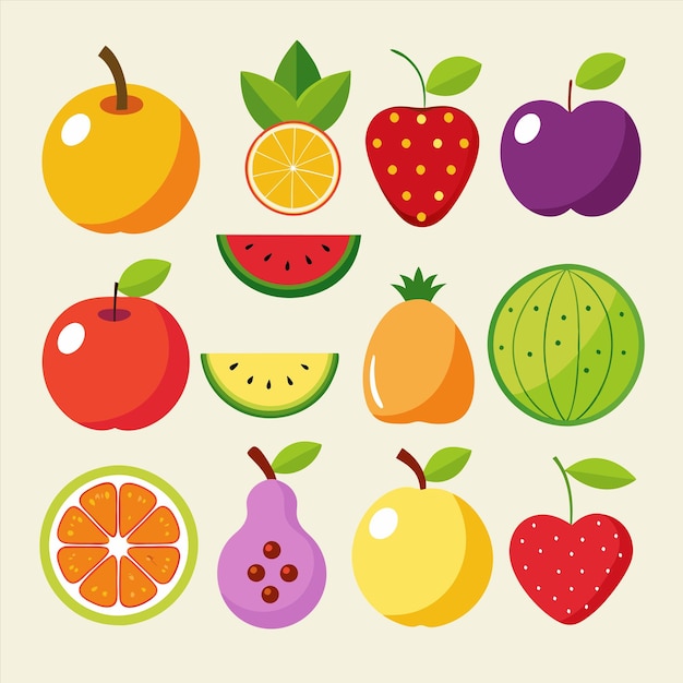 una imagen de fruta con las palabras fruta en ella