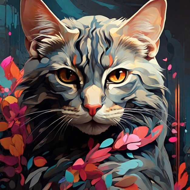 Vector imagen de una gatita