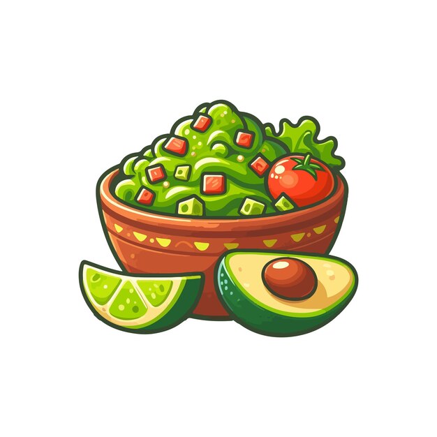 Vector imagen generada por ai de guacamole