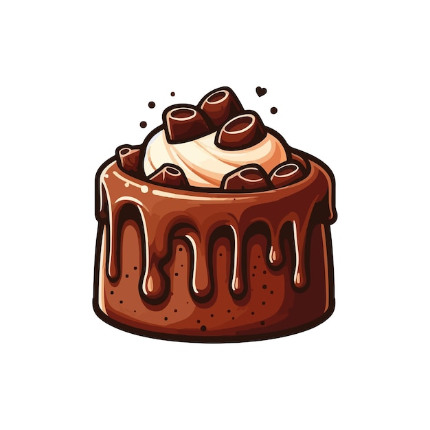 imagen generada por ai de pastel de chocolate