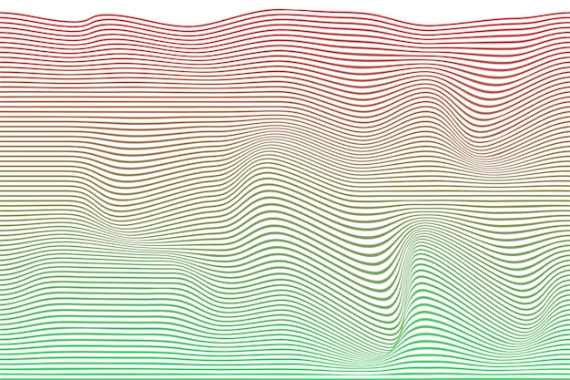 una imagen generada por computadora de un fondo a rayas coloridas con un patrón a rayas rojas y verdes
