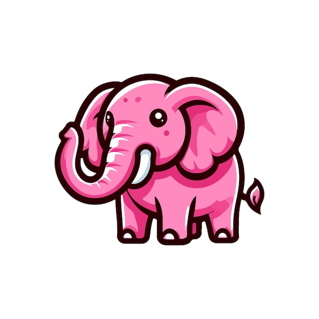 Vector imagen generada por un elefante rosado