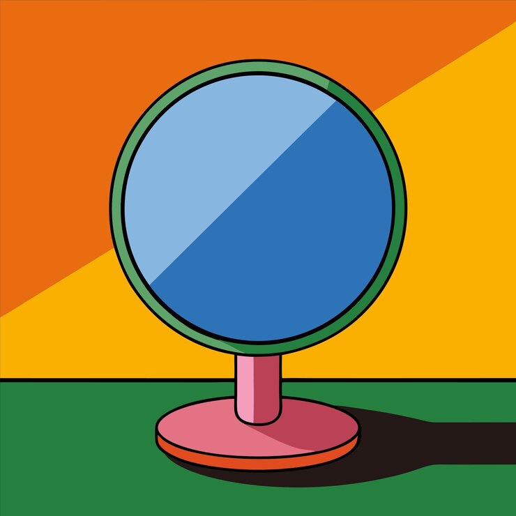 Vector una imagen de un globo con un fondo azul y naranja