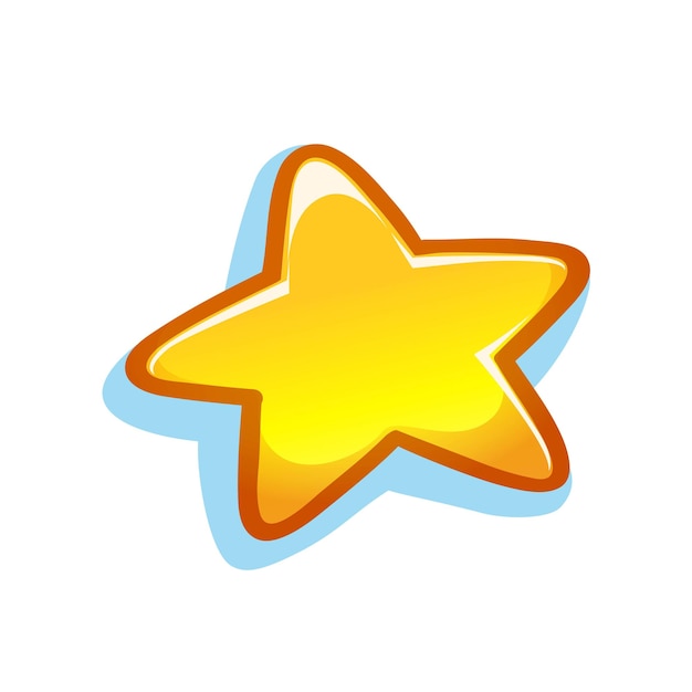 Vector imagen de gold star clipart sobre un fondo blanco